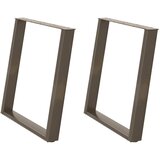  Noge za blagovaonski stol U-oblik 2 kom Prirodni čelik 80 x (72-73) cm Čelik | shoptok.hr