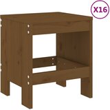  17-dijelni vrtni blagovaonski set boja meda od masivne borovine | shoptok.hr