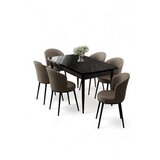 Hanah home Trpezarijski set, 7 dijelova, bež Slike