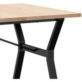  Blagovaonski stol Y-oblika 180x90x75,5 cm od borovine i čelik | shoptok.hr