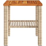  Vrtni stol bež 40x40x42 cm od poliratana i drva bagrema | Eponuda.com