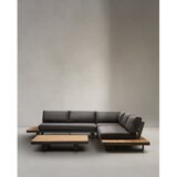 Kave Home Temno siva/v naravni barvi aluminijasta vrtna garnitura za 5 oseb Tosqueta – | Shoptok.si