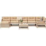 vidaXL 8-dijelni set vrtnih sofa od masivne borovine Cijene