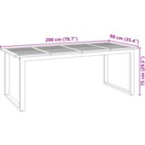  7-dijelni vrtni blagovački set sivi polirat Acacia | shoptok.hr