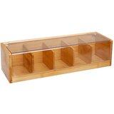 Five KUTIJA ZA ČAJ 5 ODJELJKA 36X11X9,5CM BAMBUS | shoptok.hr