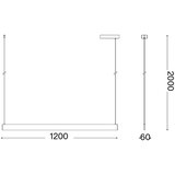 Ideal Lux led luster na sajli desk accent LED/36W/230V cri 90 120 cm crna | Eponuda.com