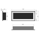  InFire - Ugradni bio kamin 49x120 cm 3kW crne boje | Eponuda.com