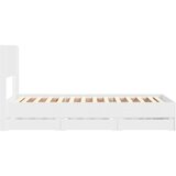 Okvir za krevet s pohranom i uzglavljem s ladicama Bijela - Bijela 100 x 200 cm | shoptok.hr