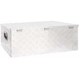  Kutija za pohranu srebrna 100 x 55 x 37 cm aluminijska | shoptok.hr