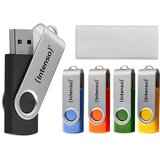 Intenso USB ključ Basic Line USB 2.0, 64 GB, barvni, 5 kosov | Shoptok.si