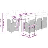  9-dijelni vrtni bistro set od poliratana s jastucima smeđi | shoptok.hr