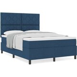vidaXL Krevet s box springom i madracem plave boje 140x200 cm tkanina | shoptok.hr