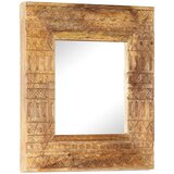vidaXL Ručno izrezbareno ogledalo 50 x 50 x 11 cm masivno drvo manga | shoptok.hr