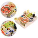 ECO TOYS Drvena LED senzorna ploča za djecu, edukativna ploča za volan automobila, 14 dijelova Slike