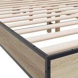  Okvir za krevet boja hrasta 140x190cm konstruirano drvo i metal | shoptok.hr