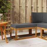  Vanjska stolica klupa s jastukom Prirodna 79 x 43 x 37 cm - Prirodno i antracit 80 cm Otvoreno područje nogu | shoptok.hr