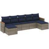 vidaXL 7-delni vrtni komplet sedežnih garnitur z blazinami siv poli ratan, (5000293264) | Shoptok.si