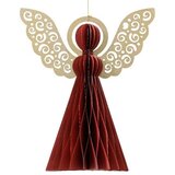 Dekordom novogodišnja dekoracija - hanging paper angel 15cm 709231 - red - kmg ( 043384 ) | ePonuda.com