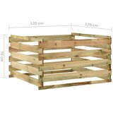  Rešetkasti vrtni komposter 120x120x70 cm impregnirana borovina | Eponuda.com