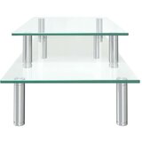  2-slojni stalak za monitor prozirno staklo | shoptok.hr