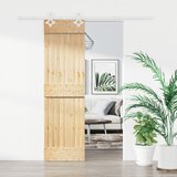 vidaXL Klizna vrata s priborom za montažu 70 x 210 cm masivna borovina | shoptok.hr
