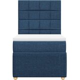  Krevet s oprugama i madracem plavi 90 x 190 cm od tkanine | shoptok.hr