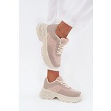 Boto Women's Sneakers With Rhinestones And Sheepskin Light Beige Zarika | Shoptok.si