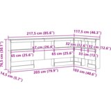 Skladišno uzglavlje Staro drvo 100 cm Konstruirano drvo | shoptok.hr
