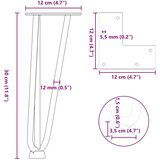 vidaXL Noge za ukosnice za stolić za kavu 4 kom 30 cm puni čelik | shoptok.hr