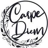 Wallity Zidna dekoracija Carpe Diem, 48x48 cm, 1.5 mm, Crna Cene
