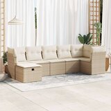 vidaXL 7-dijelni set vrtnih sofa od poliratana s jastucima bež | shoptok.hr