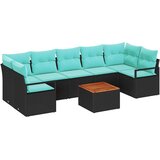  Vrtna sedežna garnitura z blazino 8 pcs Črna poli ratan, (5000153109) | Shoptok.si