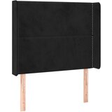 Maison Chic vzglavna omarica - nočna omarica - posteljna omarica z ušesi črno 103x16x118/128 cm žamet, (21712508) Cene
