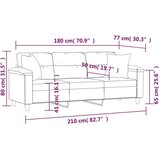  Trosjed s jastucima tamnosivi 180 cm od mikrovlakana | shoptok.hr