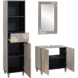  Set namještaja za kupaonicu Zidne 3 pcs Siva 62 x 33 x 58 cm | shoptok.hr