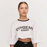 GymBeam Ženska majica Varsity Oversized White XL Cene