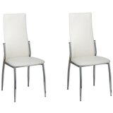 Maison Chic Jedilni stoli - Vzorci stoli 2 kosa belo umetno usnje A26, (22032446) | Shoptok.si