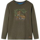  Dječja majica dugih rukava kaki 128 | shoptok.hr