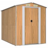  Vrtno spremište svjetlosmeđe 192x274x223 cm pocinčani čelik | shoptok.hr