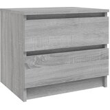 Maison Chic Nočna omarica - Nočna miza siva sonoma 50x39x43,5 cm konstruiran les, (21688365) Cene