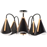 Toolight skandinavska stropna svjetiljka petokraka crni APP607-5C | shoptok.hr