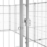  Zunanji pasji boks pocinkano jeklo 21,78 m² - - Srebrna - 74.5 - 330 x 660 x 180 cm - | Shoptok.si