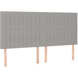  Okvir za krevet s uzglavljem svjetlosivi 200x200 cm od tkanine | shoptok.hr