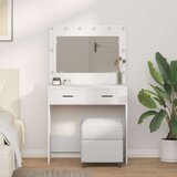  Toaletni stol s LED svjetlima Bijela 78 5x41x135 cm | shoptok.hr