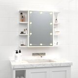 Ormarić s ogledalom i LED svjetlima bijeli 70 x 16,5 x 60 cm | Eponuda.com
