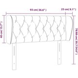 vidaXL uzglavlje s ušima tamnozeleno 93x23x78/88 cm baršunasto | shoptok.hr