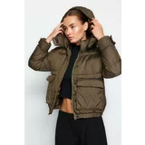 Trendyol Khaki Oversize Removable Hooded Water Repellent Puffer Jacket