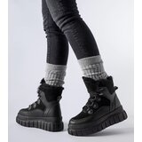 Gemre Cervantes black ankle boots with chunky sole | Shoptok.si