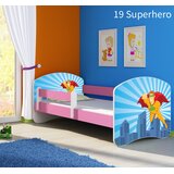  Dječji krevet ACMA s motivom, bočna roza 140x70 cm 19 Superhero | shoptok.hr