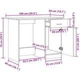  Radni stol boja staro drvo 100 x 50 x 76 cm od iverice | shoptok.hr